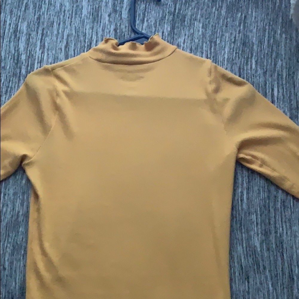 Yellow Hollister Ribbed Shirt